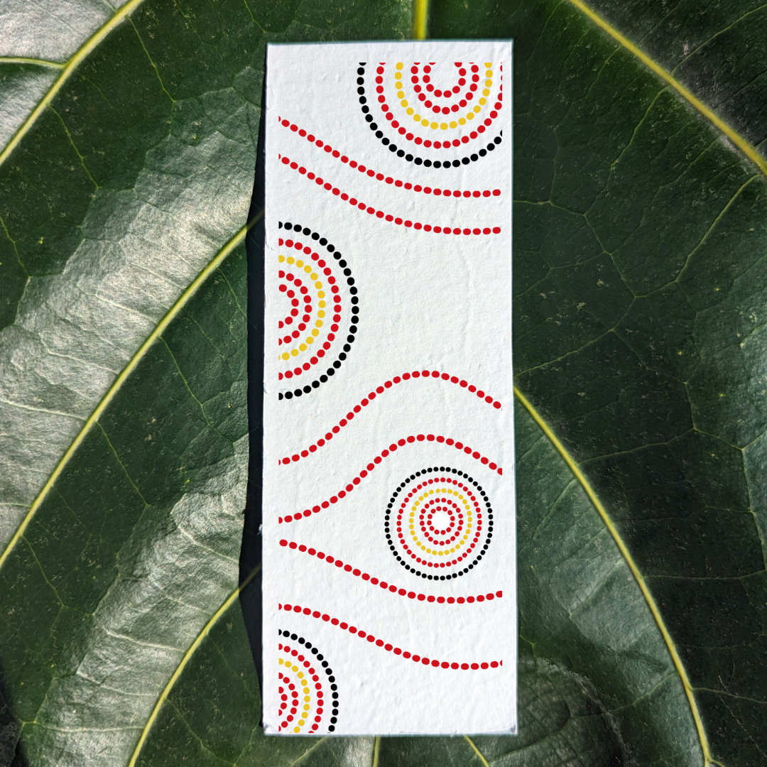 Bookmark with dotted aboriginal design