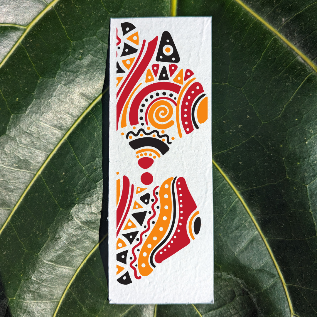 Bookmark with aboriginal map of australia