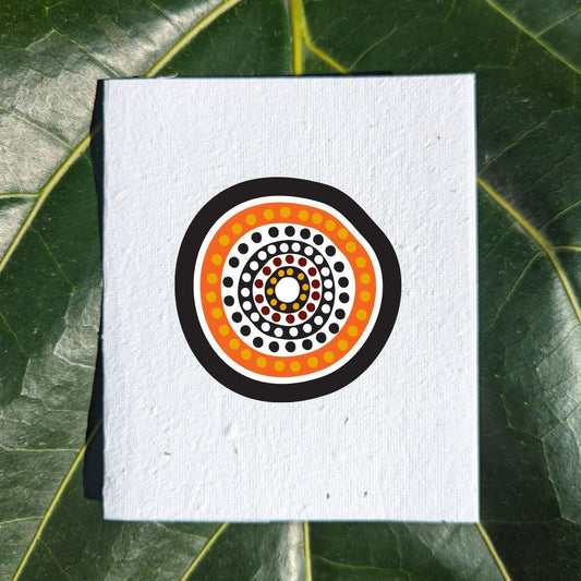 Card with aboriginal circles