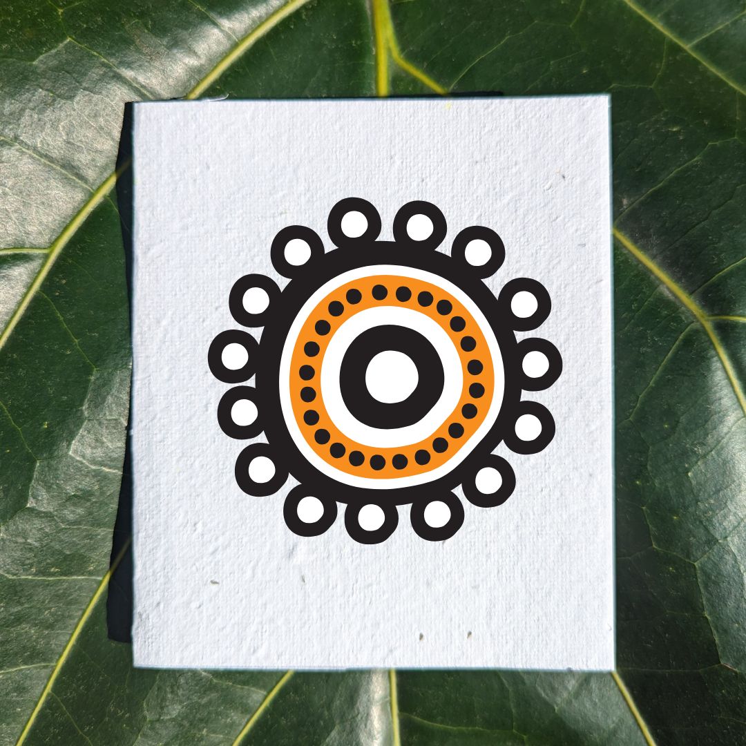 Card with aboriginal flower