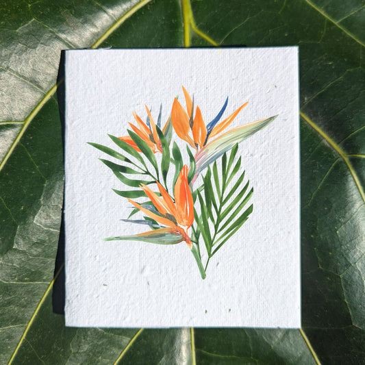 Bird of paradise birthday card