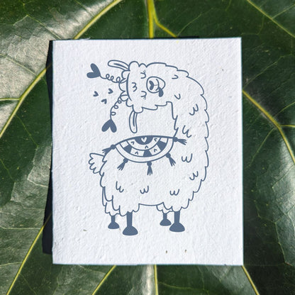 Fun card "Limbo llama"