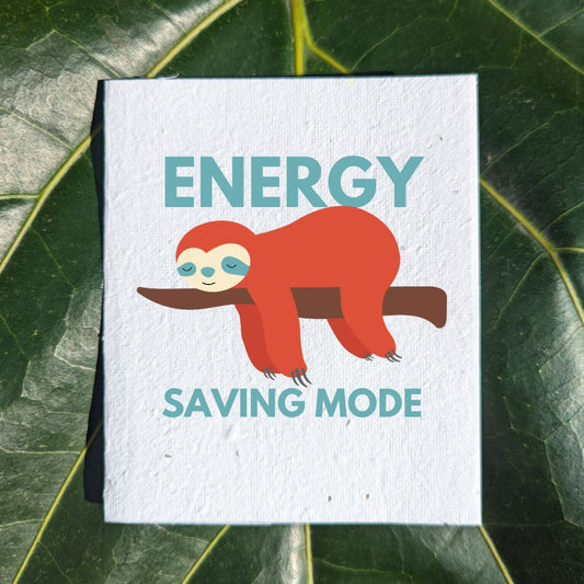 Fun card "Energy saving mode"