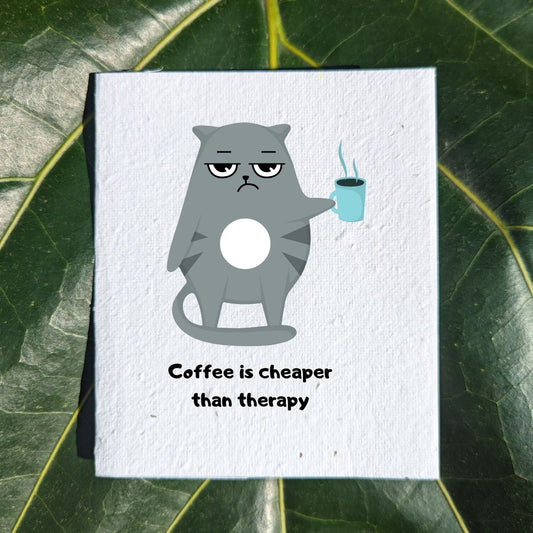 Fun card "Coffee first"