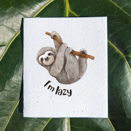 Fun card "Lazy"