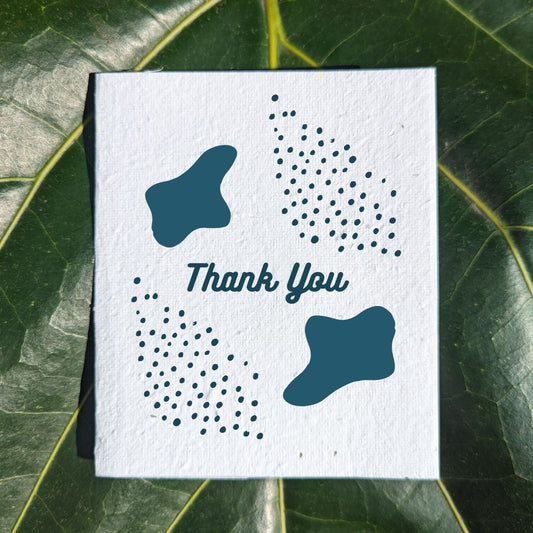 Thank you card "Blue spots"