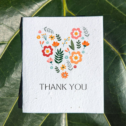 Thank you card "Heart of flowers"