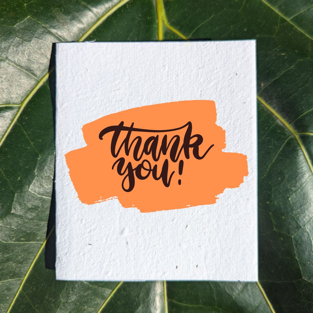 Thank you card "Orange strokes"