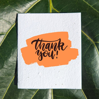 Thank you card "Orange strokes"