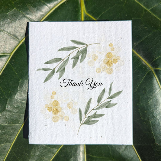 Thank you card "Leafy spots"