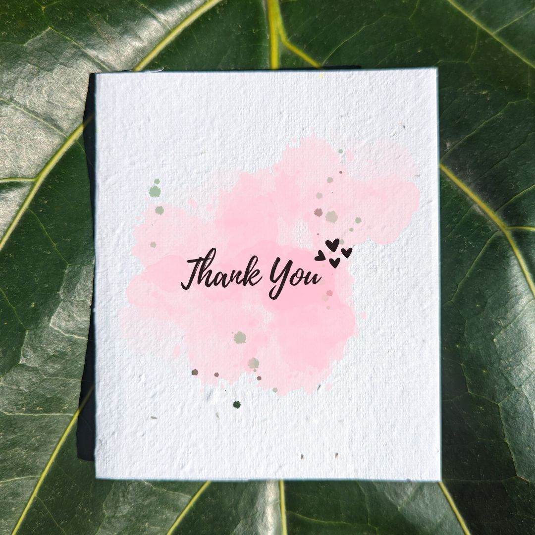 Thank you card "Pink cloud"