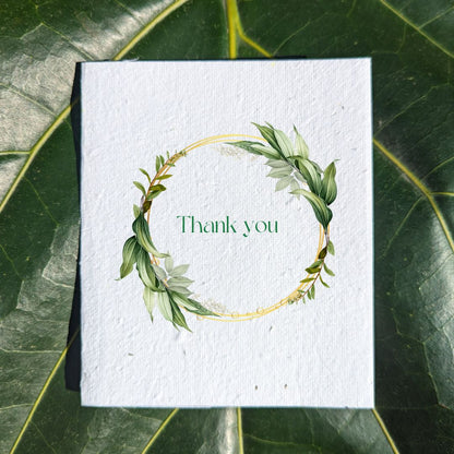 Thank you card "Leaf crown"