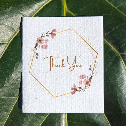 Thank you card "Floral hexagon"