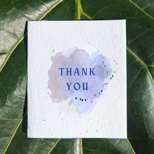 Thank you card "Purple cloud"