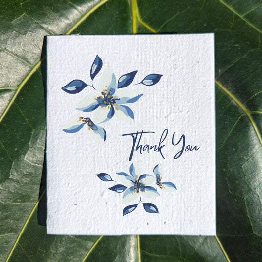 Thank you card "Blue blossom"